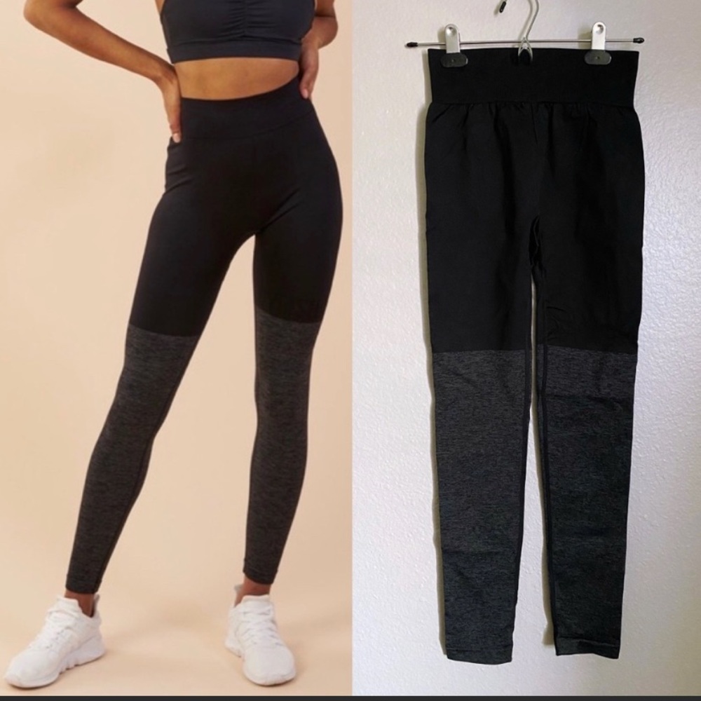 Gym Shark- Like New Two Toned Seamless Leggings